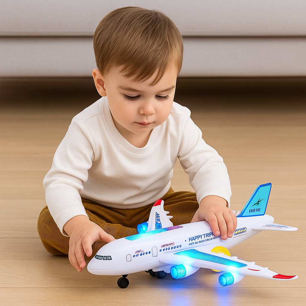 SkyFlyer – Interaktivt og Lærerigt Legetøjsfly til Børn