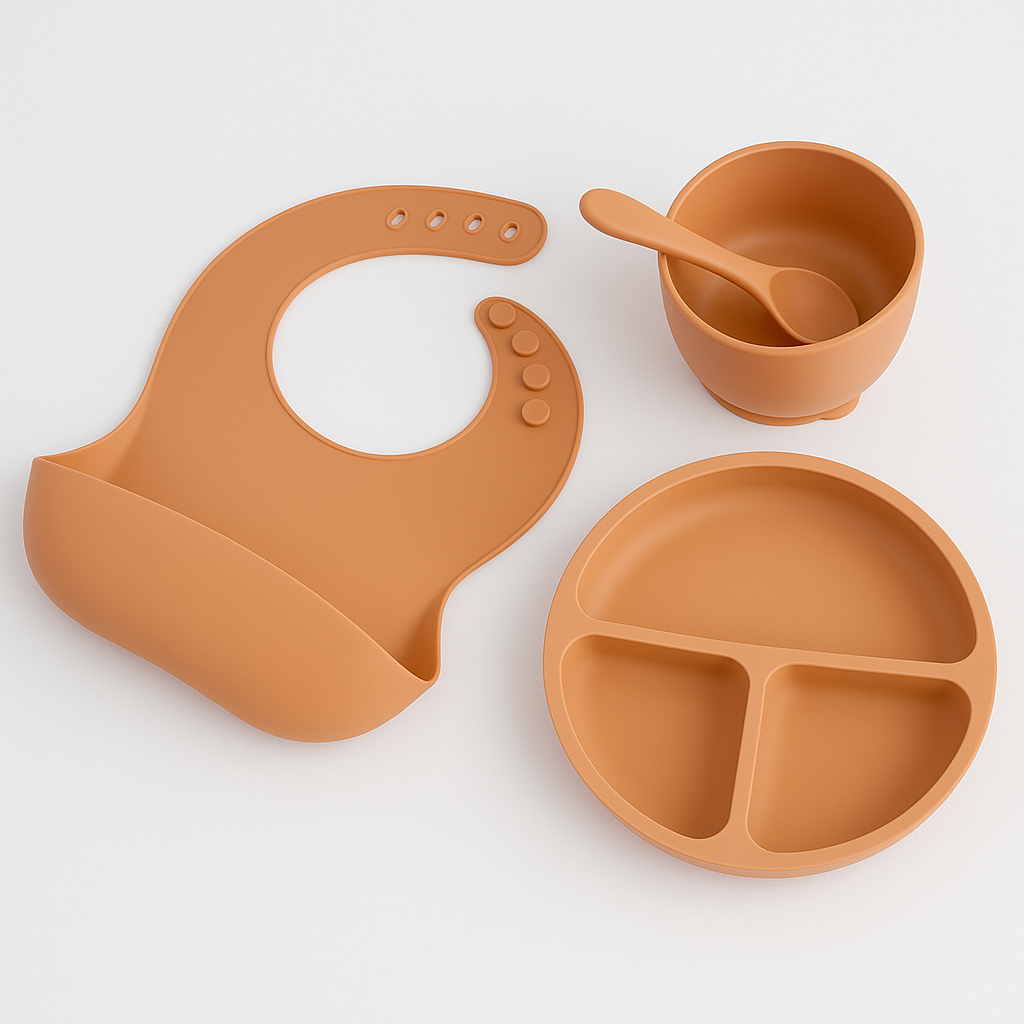 SafeBite – Sikker og Miljøvenlig Silikone Spisesæt til Babyer
