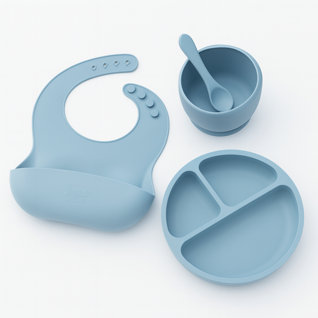 SafeBite – Sikker og Miljøvenlig Silikone Spisesæt til Babyer